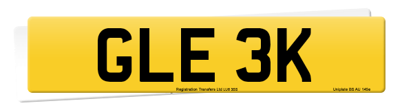 Registration number GLE 3K